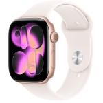 Apple Watch Series 11 (GPS) 46mm - Rose Gold Aluminium Case with Light Blush Sport Band - S/M