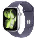 Apple Watch Series 11 (GPS) 46mm - Silver Aluminium Case with Purple Fog Sport Band - S/M