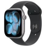 Apple Watch Series 11 (GPS + Cellular) 46mm - Space Grey Aluminium Case with Black Sport Band - S/M