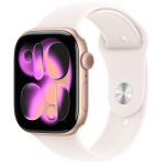 Apple Watch Series 11 (GPS + Cellular) 46mm - Rose Gold Aluminium Case with Light Blush Sport Band - M/L