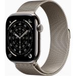Apple Watch Series 11 (GPS + Cellular) 46mm - Natural Titanium Case with Natural Milanese Loop - S/M