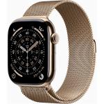 Apple Watch Series 11 (GPS + Cellular) 46mm - Gold Titanium Case with Gold Milanese Loop - M/L