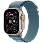 Apple Watch Ultra 3 (GPS + Cellular) 49mm - Natural Titanium Case with Light Blue Alpine Loop - Small