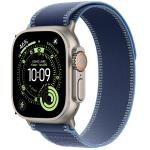 Apple Watch Ultra 3 (GPS + Cellular) 49mm - Natural Titanium Case with Blue/Bright Blue Trail Loop - S/M