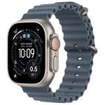 Apple Watch Ultra 3 (GPS + Cellular) 49mm - Natural Titanium Case with Anchor Blue Ocean Band