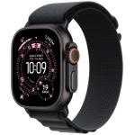 Apple Watch Ultra 3 (GPS + Cellular) 49mm - Black Titanium Case with Black Alpine Loop - Large