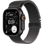Apple Watch Ultra 3 (GPS + Cellular) 49mm - Black Titanium Case with Black Titanium Milanese Loop - Large