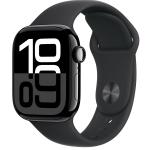 Apple Watch Series 10 (GPS) 42mm - Jet Black Aluminium Case with Black Sport Band - S/M