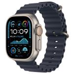 Apple Watch Ultra 2 (GPS + Cellular) 49mm - Natural Titanium Case with Navy Ocean Band