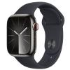 Apple Watch Series 9 (GPS + Cellular) 41mm - Graphite Stainless Steel Case with Midnight Sport Band - S/M (Fits 140mm to 190mm Wrists)