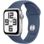 Apple Watch SE (2nd Gen) (GPS) 40mm - Silver Aluminium Case with Denim Sport Band - M/L