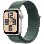 Apple Watch SE (2nd Gen) (GPS) 40mm - Starlight Aluminium Case with Lake Green Sport Loop