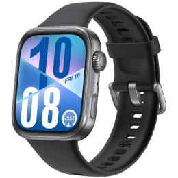 Huawei Watch FIT 4 Smart Watch - Black with Flouroelastomer Strap 1.82" AMOLED Display - Up to 10 Days Battery Life - 5ATM Water Resistance - Built-in GPS - 100+ Workout Modes - 24/7 Health Monitoring and Sleep Tracking