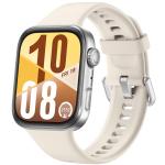 Huawei Watch FIT 4 Smart Watch - White with Flouroelastomer Strap 1.82" AMOLED Display - Up to 10 Days Battery Life - 5ATM Water Resistance - Built-in GPS - 100+ Workout Modes - 24/7 Health Monitoring and Sleep Tracking