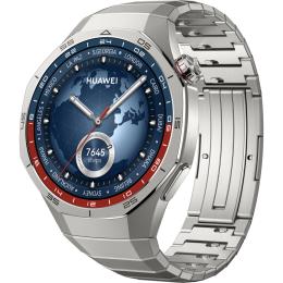 Huawei Watch GT 5 Pro 46mm Smart Watch - Titanium Case with Titanium Strap 1.43" AMOLED Display - Up to 14 Days Battery Life - 5ATM IP69K Water Resistance - Golf Maps - 40m Diving - ECG (Electrocardiogram) - Dual-Band GPS - Huawei TruSense