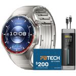 Huawei Watch GT 6 Pro 46mm Smart Watch - Titanium - Bonus CUKTECH No.20 25000mAh Fast Charging Power Bank & $200 PB eGift Card (RRP $289)