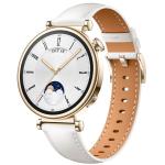 Huawei Watch GT 4 41mm Smart Watch - White with Stainless Steel Case and White Leather Strap (ex-demo, no accessories, PB 3 month warranty)