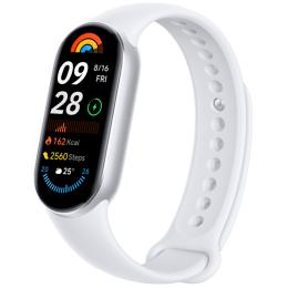 Xiaomi Smart Band 9 Fitness Tracker - Glacier Silver 1.62" 60Hz AMOLED Display - Up to 21 Days Battery Life - 5ATM Water Resistance - Improved Heart Rate and Sleep Monitoring - 150+ Sports Modes