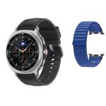 Samsung Galaxy Watch8 Classic 46mm (Bluetooth) - Black & Samsung Galaxy Watch8 & Watch8 Classic Fabric Band (M/L) - Blue Combo