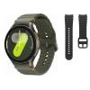 Samsung Galaxy Watch7 44mm (LTE) - Khaki & Silicone Galaxy Watch 7 Strap 20mm (M/L) - Black Combo - Compatible with Spark Network