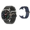 Samsung Galaxy Watch Ultra - Titanium Silver with Graphite Marine Loop & Silicone Galaxy Watch Ultra Strap - Navy Blue Combo- Compatible with Spark Network Samsung Galaxy Watch Ultra - Titanium Silver with Graphite Marine Loop & Silicone Galaxy Watch Ultra Strap - Navy Blue Combo- Compatible with Spark Network