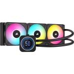 Corsair iCUE H150i Elite LCD XT Water Cooling CPU Cooler 360mm Radiator, For Intel 1851, 1700, 1200, 115X ,  2011, 2066.   AMD AM5, AM4