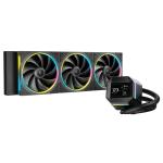 DEEPCOOL LM360 Black 360mm ARGB Liquid Cooler with 2.4' IPS display For Intel LGA 1851/1700/1200/1151/1150/1155, AMD AM5/AM4