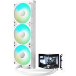 TRYX Panorama 360mm White ARGB 360mm Water Cooling With 6.5 inch L-Shaped AMOLED Screen With 2K Resolution,Support Intel LGA 1851/ 1700 / 115X, AMD AM5 / AM4